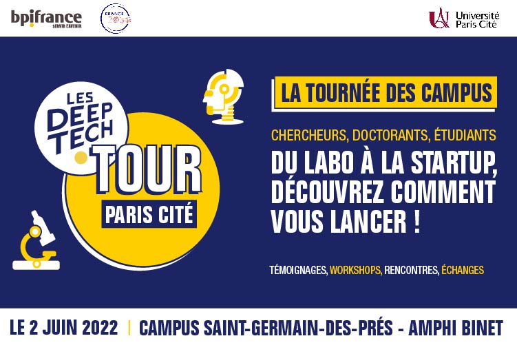 Inserm Transfert partenaire du Deeptech Tour Paris Cité le 2 juin !