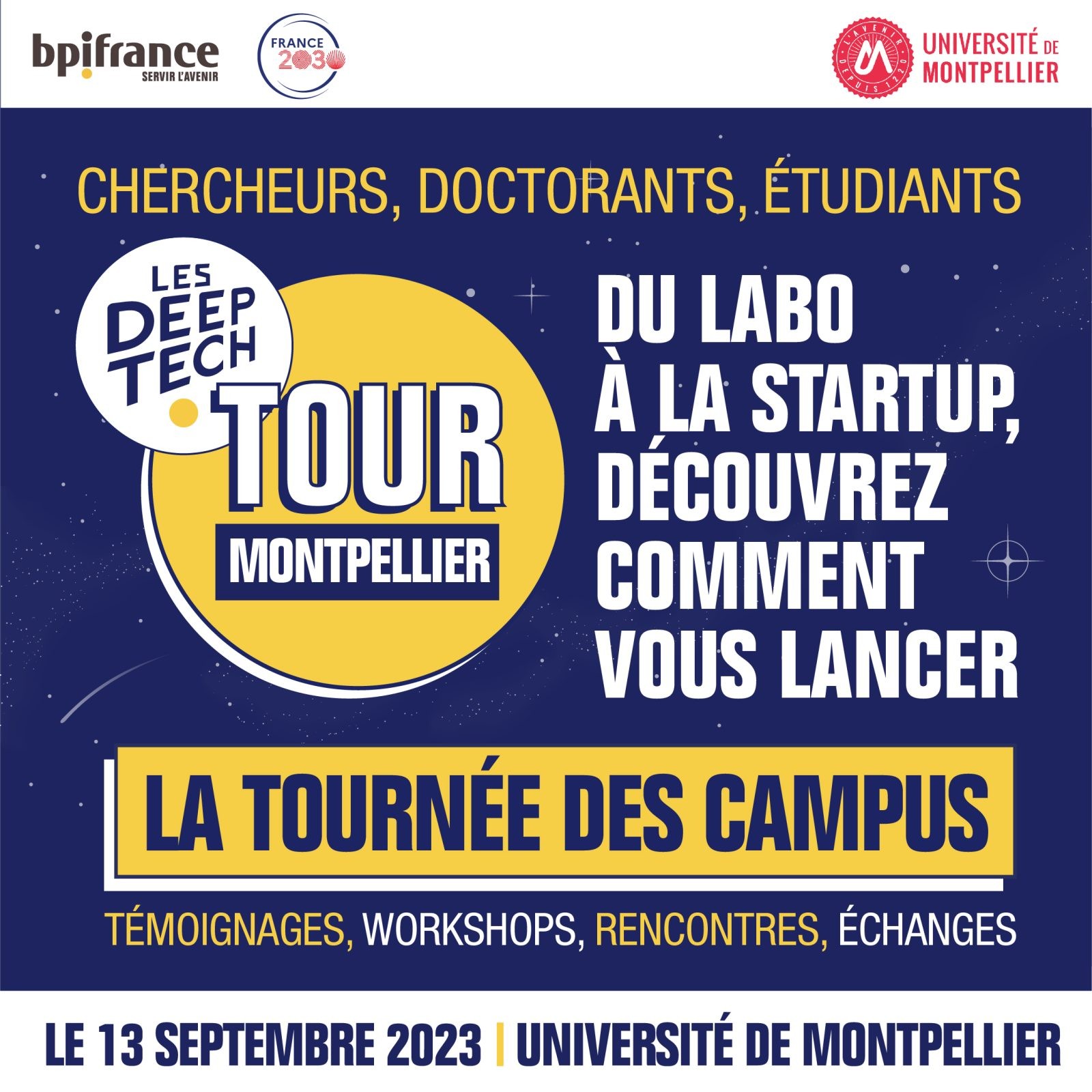 Inserm Transfert partenaire du Deeptech Tour à Montpellier le 13 septembre !