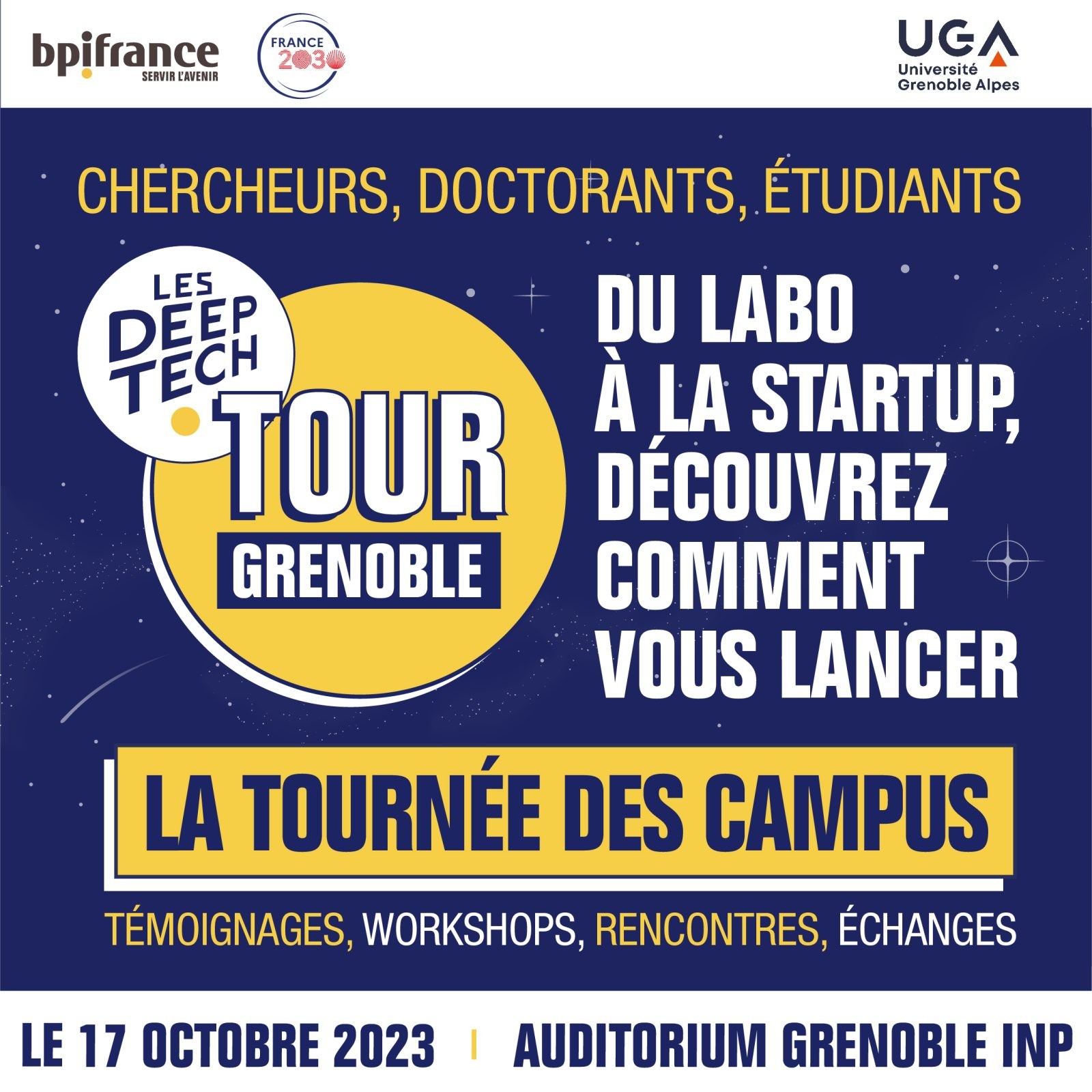 Inserm Transfert partenaire du Deeptech Tour à Grenoble le 17 octobre !