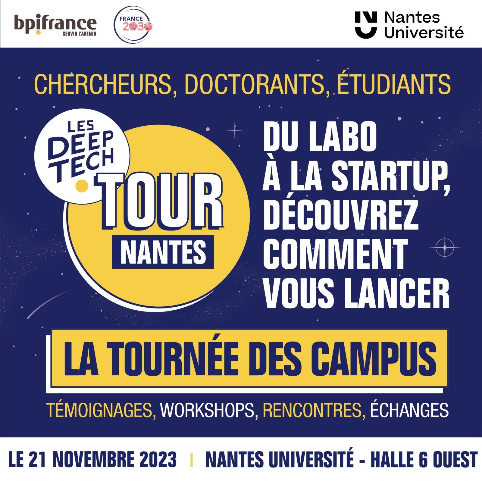 Inserm Transfert partenaire du Deeptech Tour de Nantes le 21 novembre !