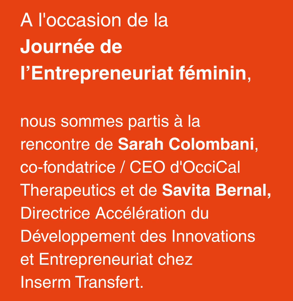 Journée de l'Entrepreneuriat Féminin : quand la recherche rencontre l'innovation !